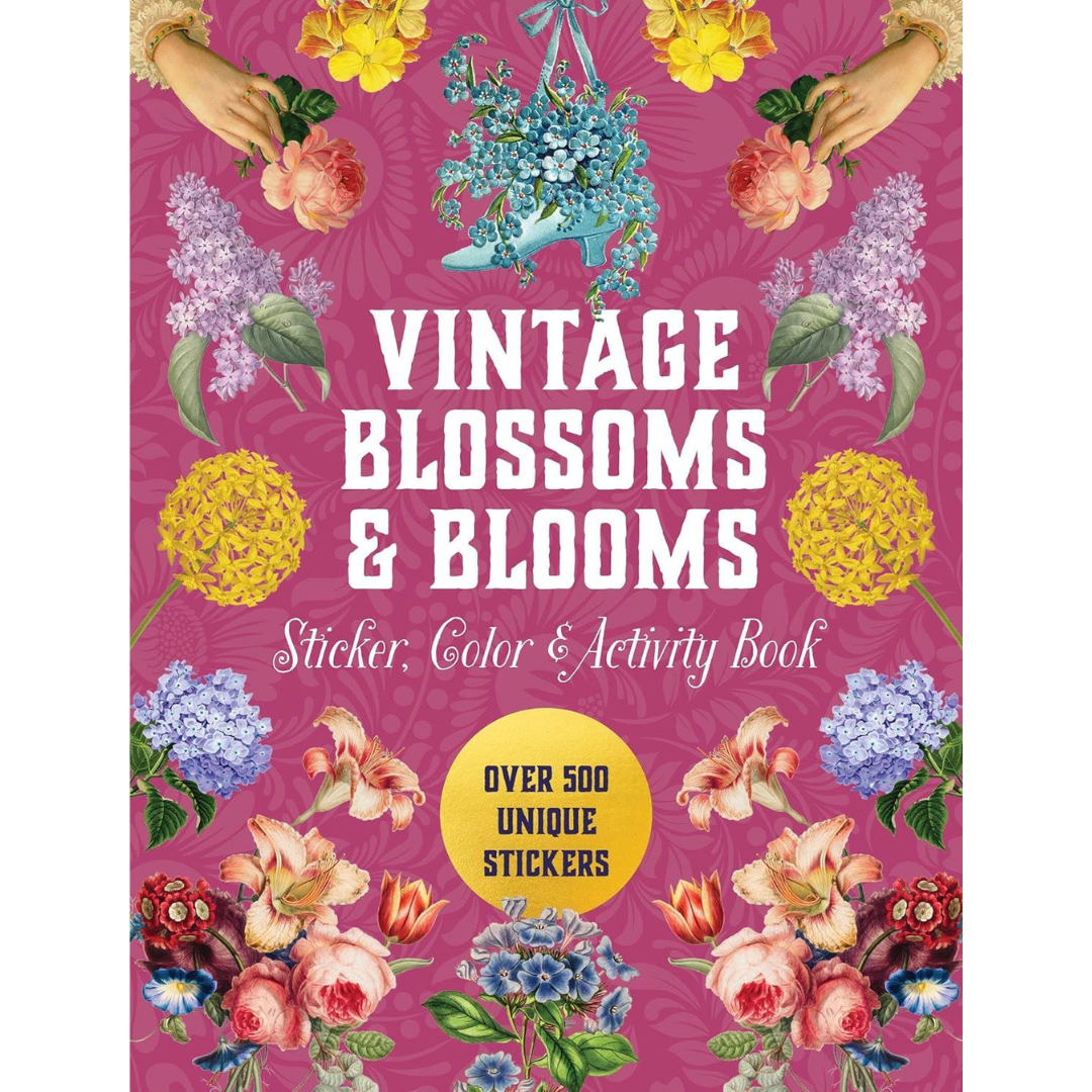 Vintage Blossoms and Blooms Sticker, Colour & Activity Book