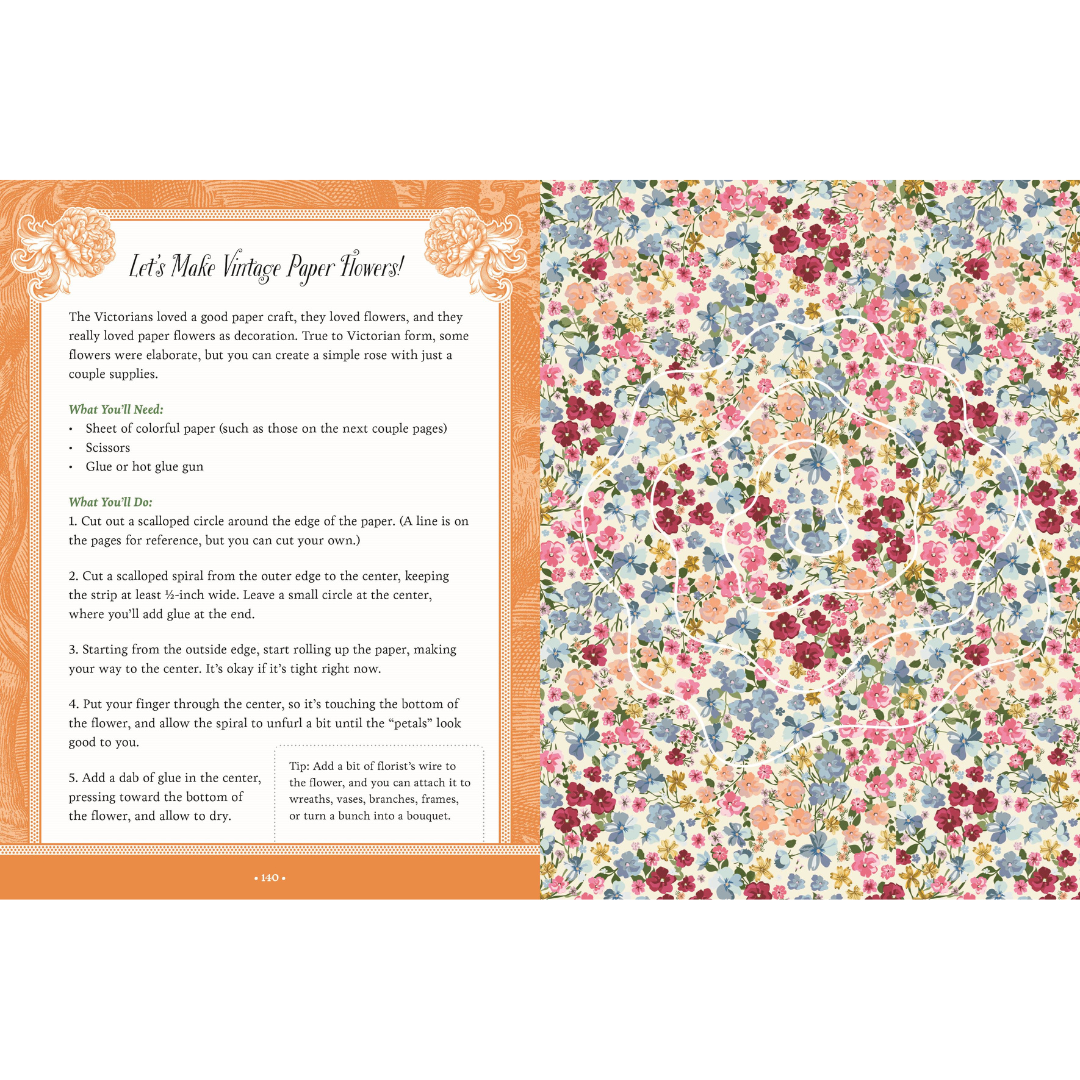 Vintage Blossoms and Blooms Sticker, Colour & Activity Book