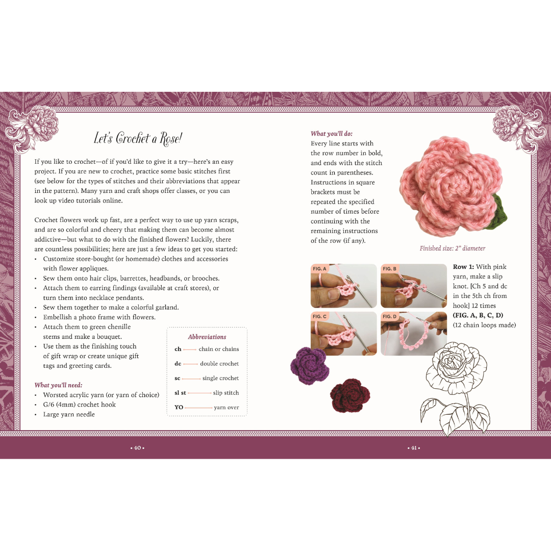 Vintage Blossoms and Blooms Sticker, Colour & Activity Book